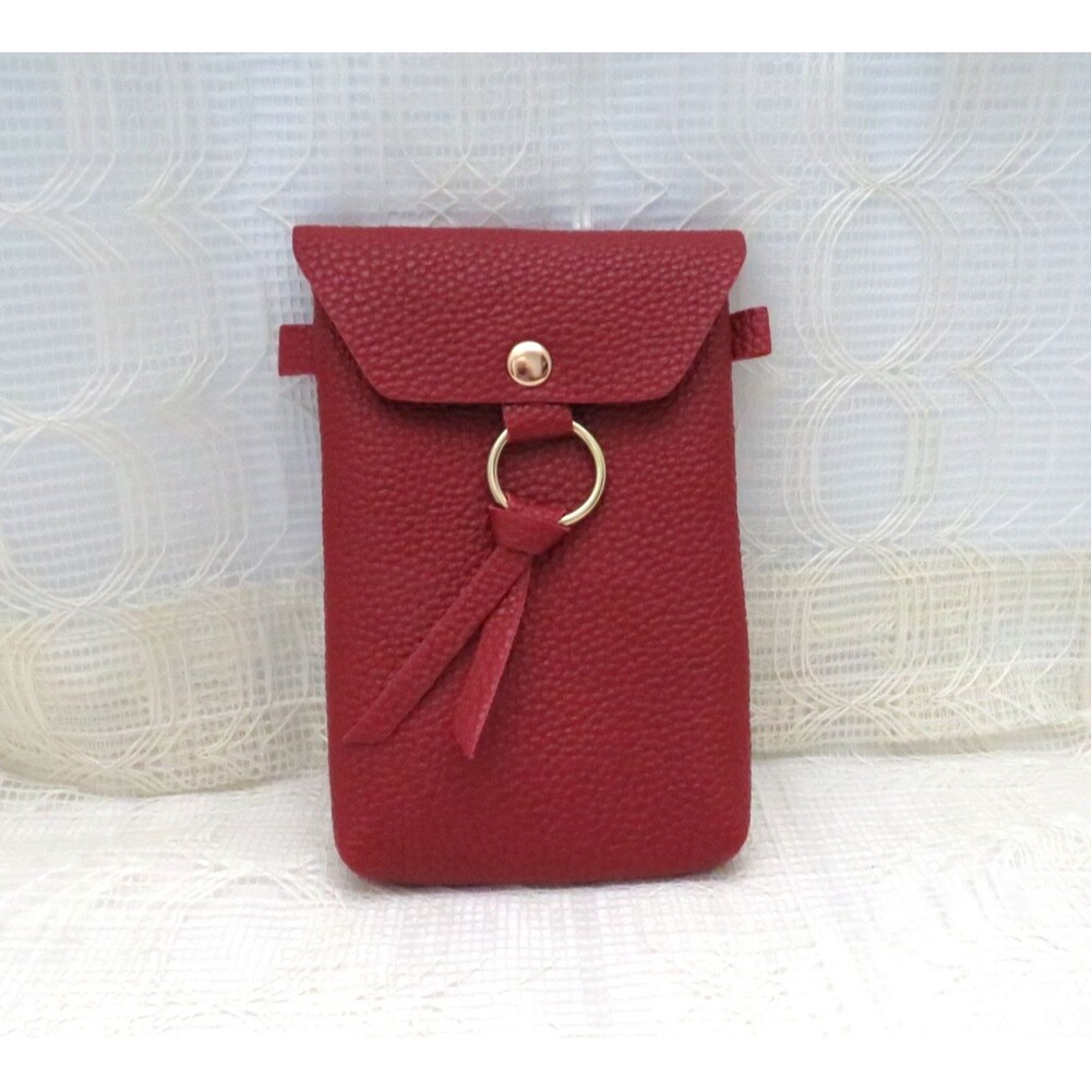 Crossbody Phone Bag for Women, Small Red Shoulder Bag Cell Phone Wallet Purses